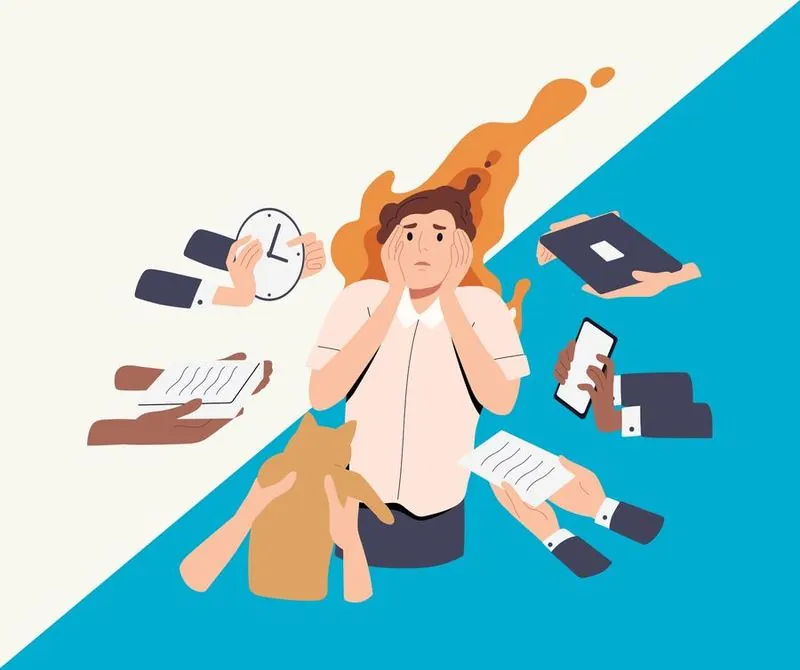 Financial stress illustration